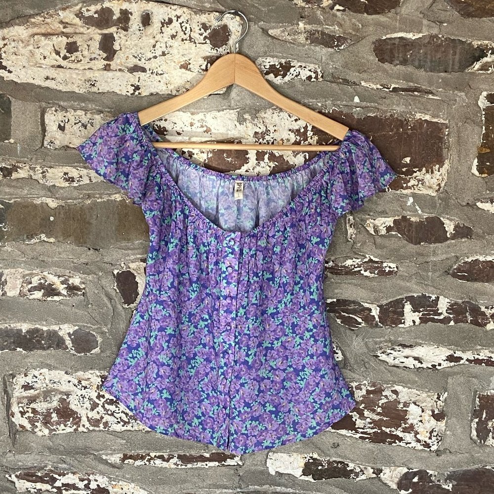 NWOT Spell and Gypsy Wildflower Off Shoulder Top Size L Violet